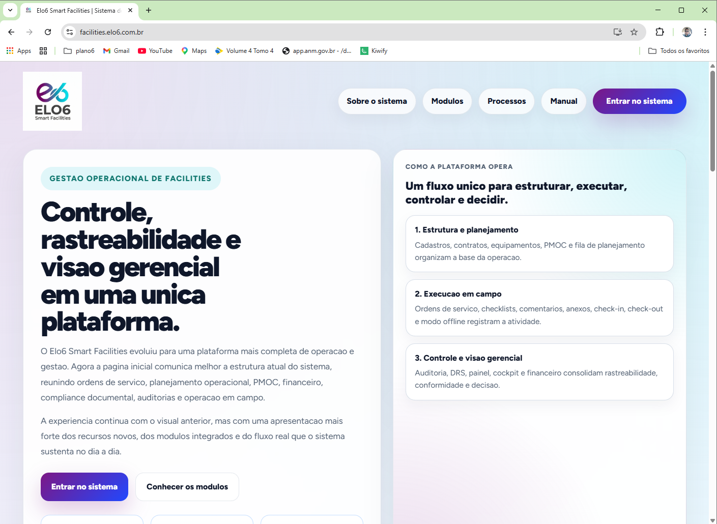 dashboard inicial do perfil Supervisor com KPIs, atalhos analíticos, filtros e acessos rápidos